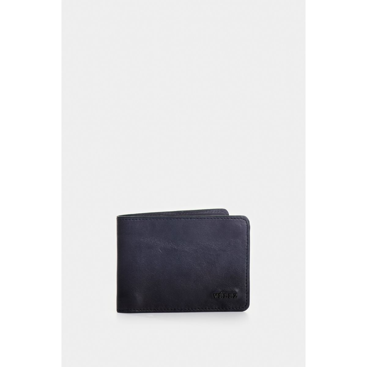 VELEZ - Vélez Billetera Oasis Cuero Hombre Detalle   Azul Oscuro