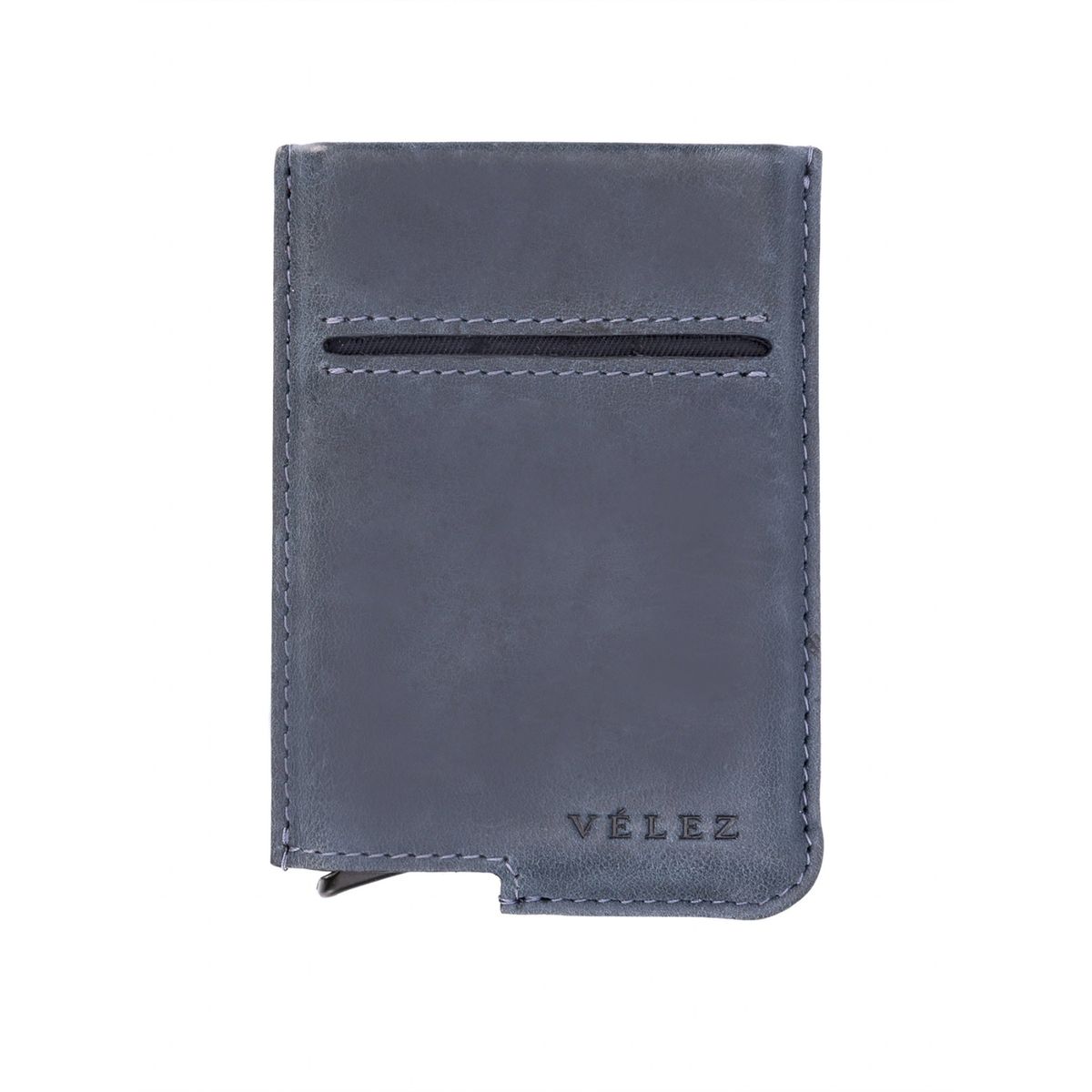 VELEZ - Vélez Porta Documentos De Cuero Miniwallet Azul Oscuro