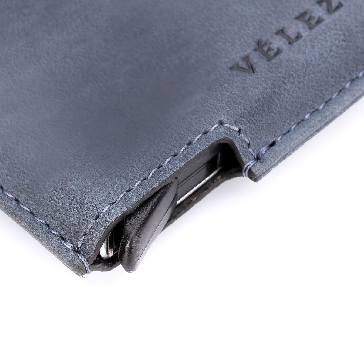 VELEZ - Vélez Porta Documentos De Cuero Miniwallet Azul Oscuro