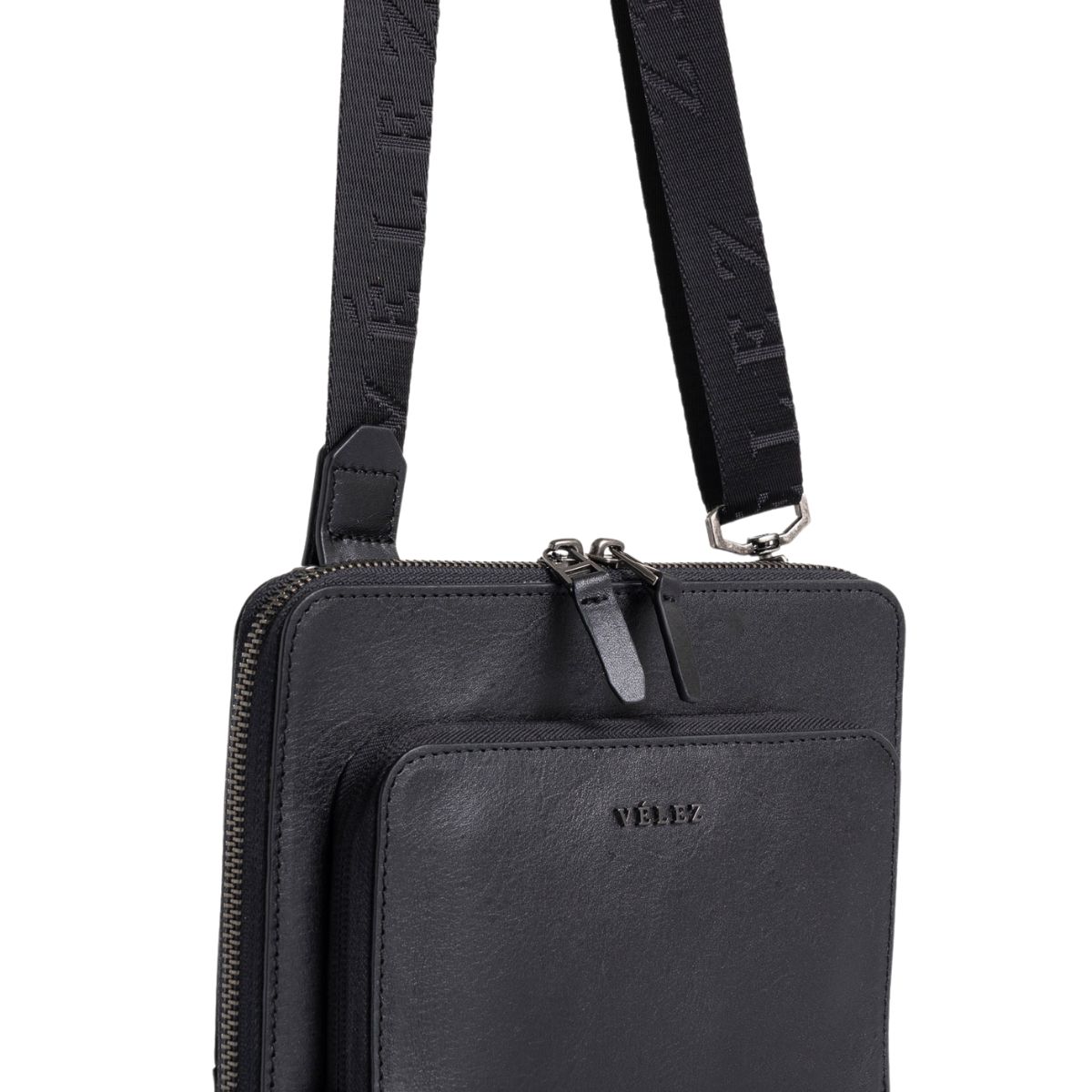 VELEZ - Vélez Manos Libres Támesis 2 Cuero Hombre Negro