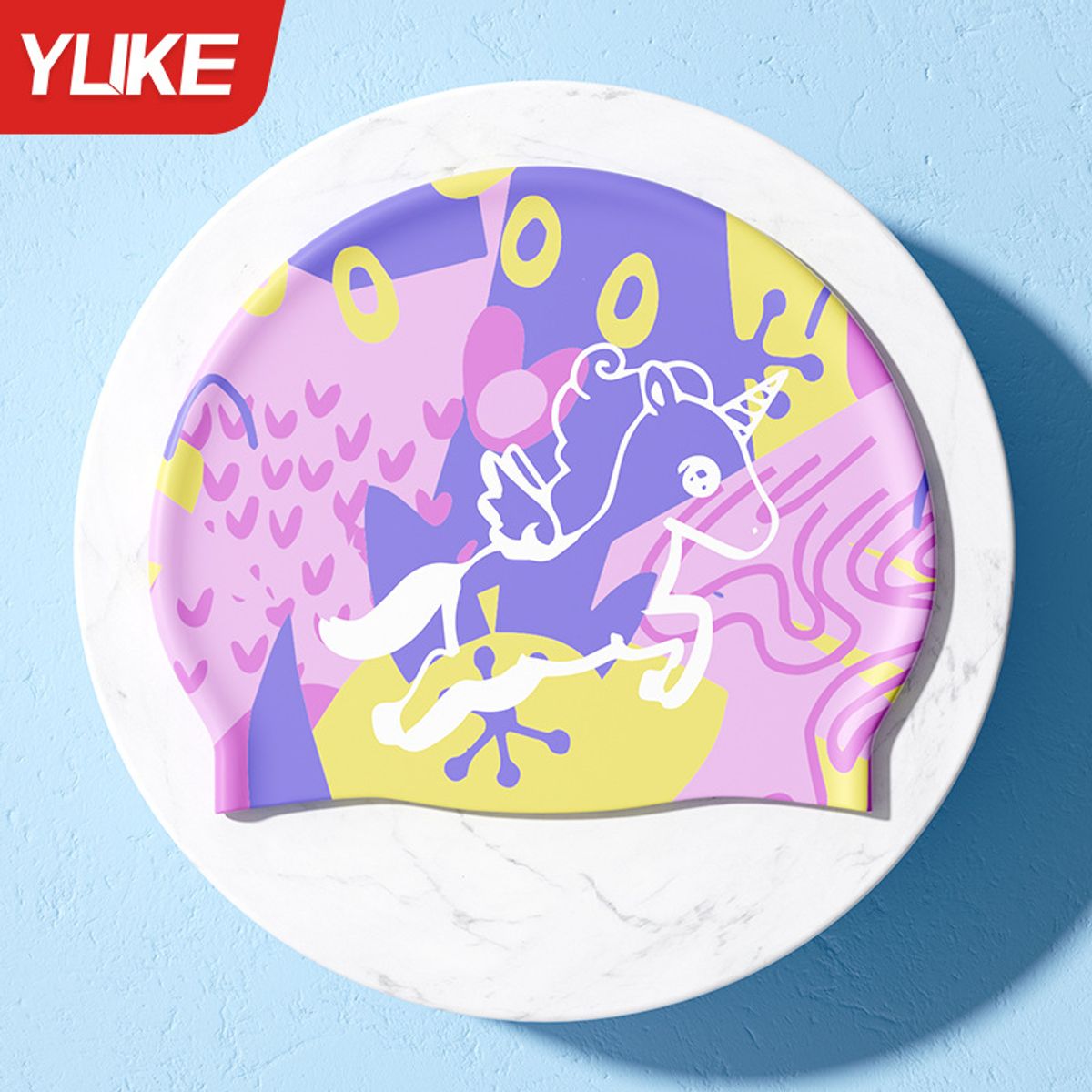 GENERICO - gorra de silicona con diseños infantiles para natación