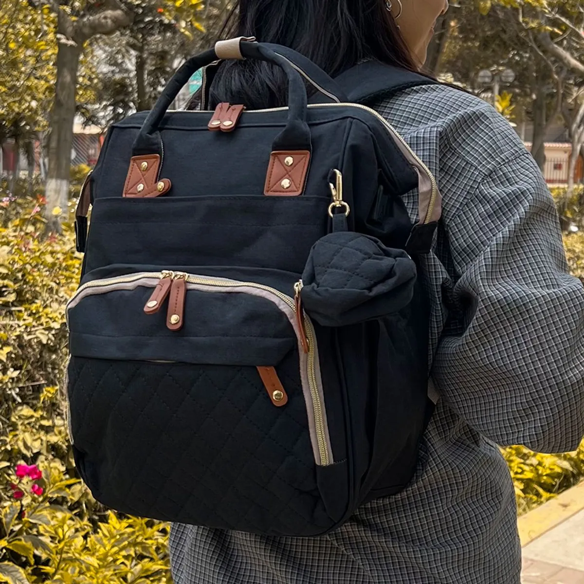 GENERICO - Mochila Pañalera Black MiniPurse