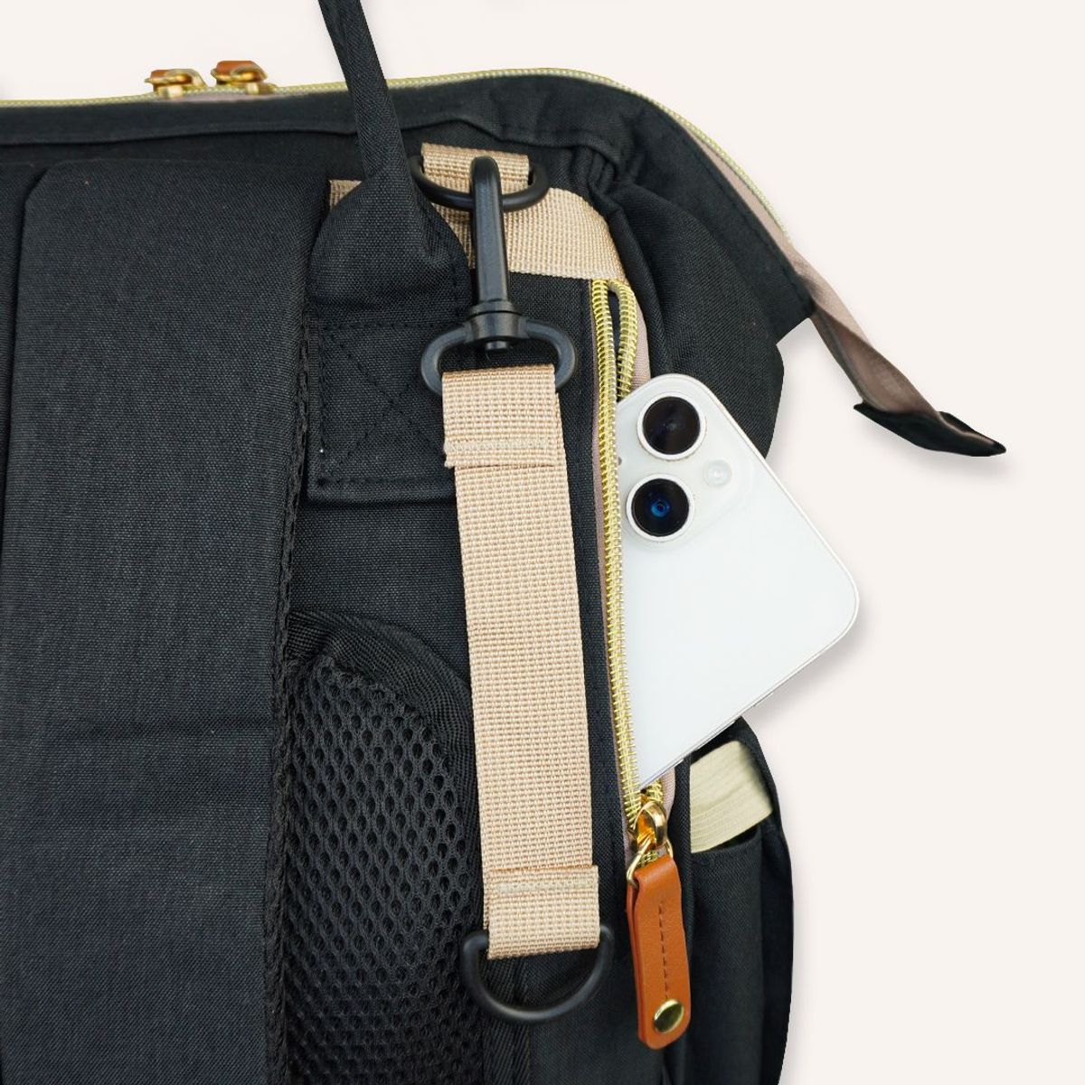 GENERICO - Mochila Pañalera Black MiniPurse