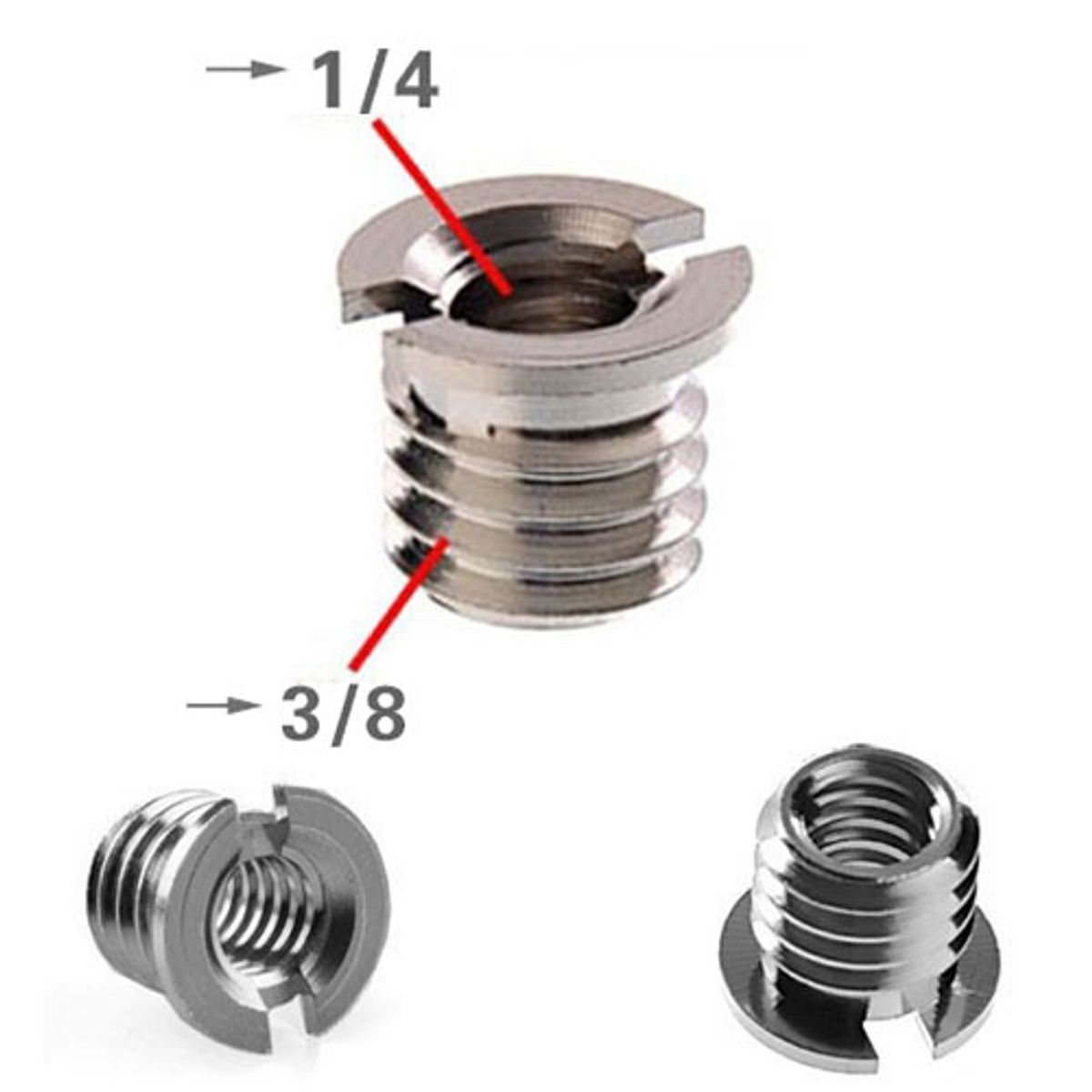 GENERICO - Adaptador Tornillo reductor hembra 3 /8 a 1/4 ZHIYUN y compatibles - Gimbal