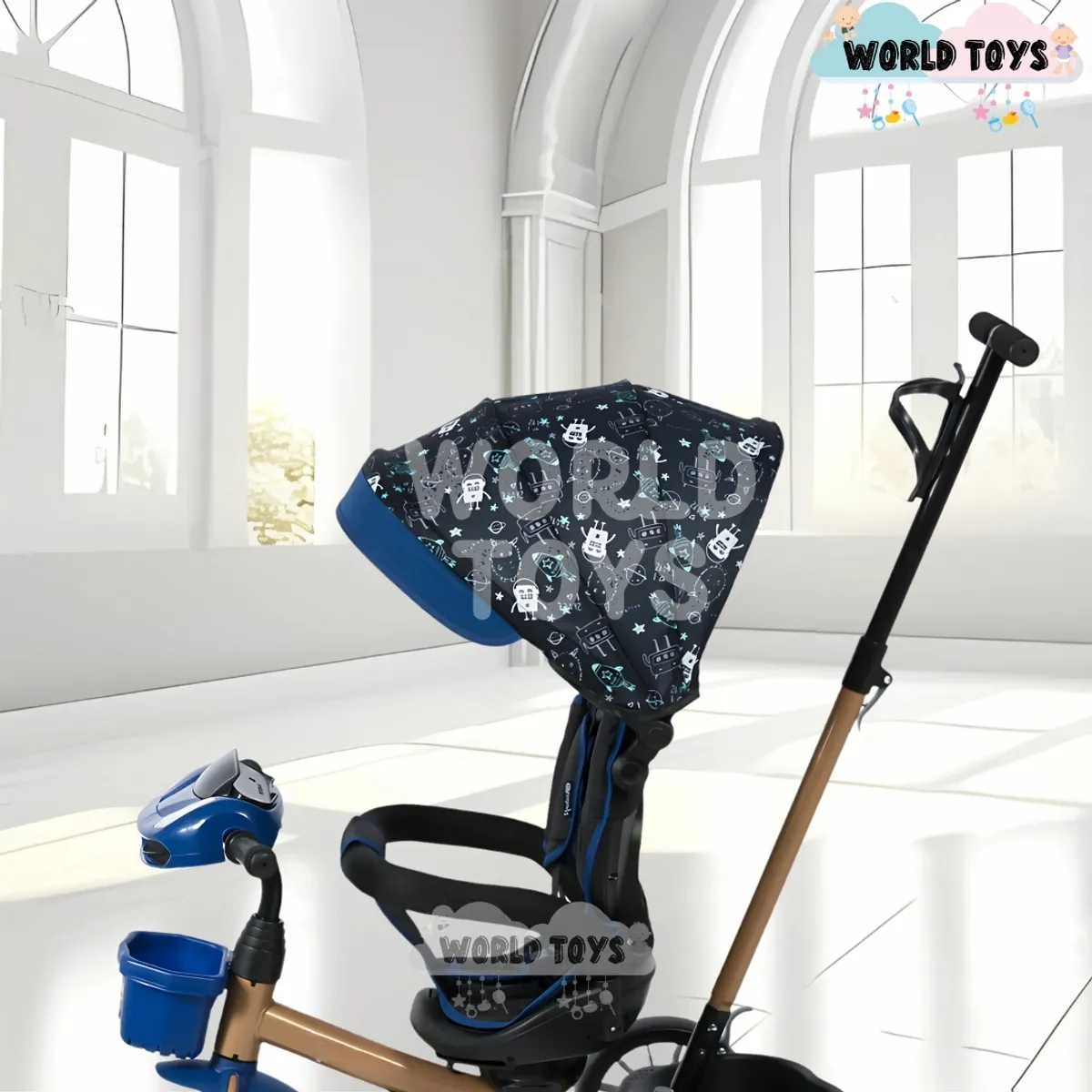 BABY - Triciclo Guiador con Bluetooth para Niños «ROY» Blue