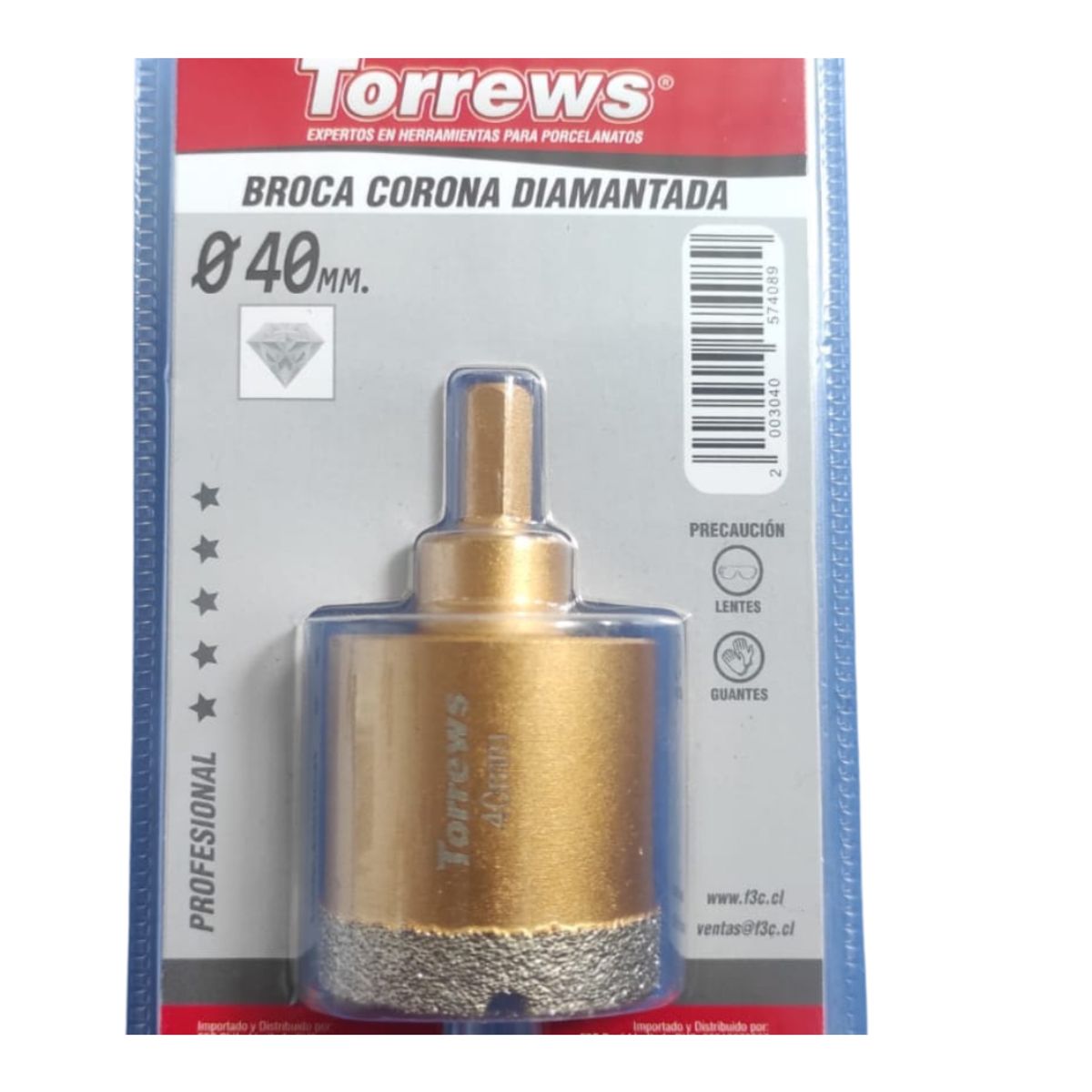 GENERICO - BROCA CORONA DIAMANTADA 40 MM