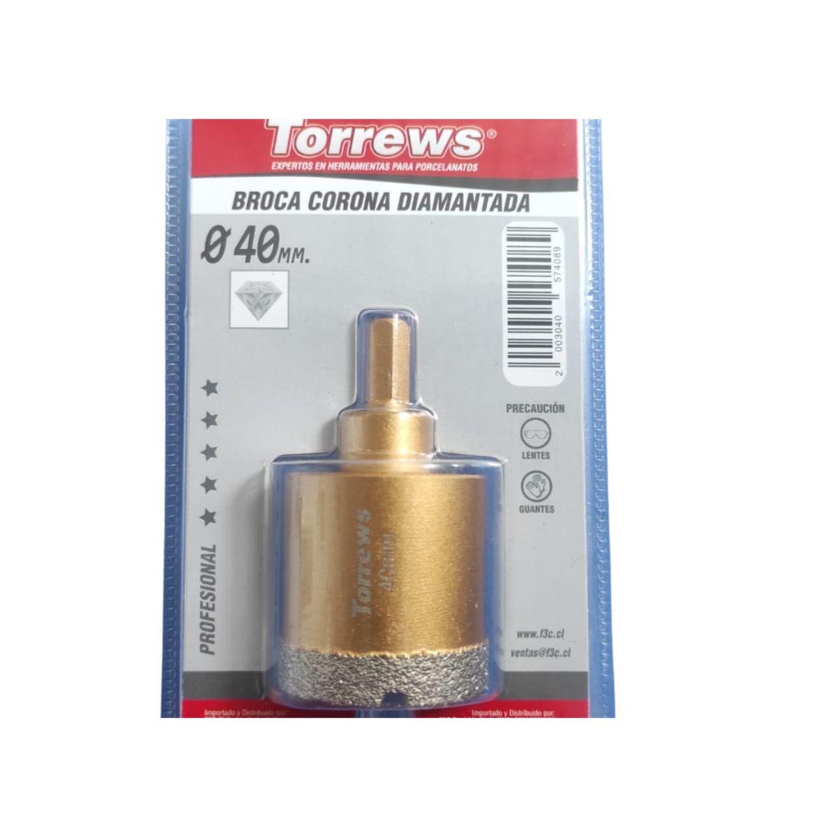 GENERICO - BROCA CORONA DIAMANTADA 40 MM