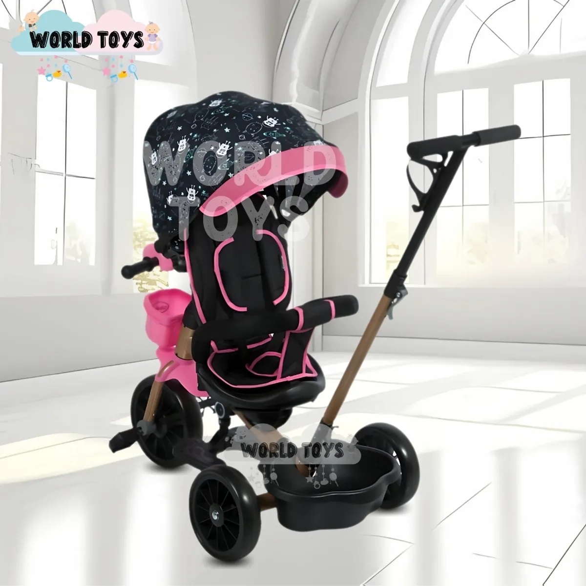 EBABY - Triciclo Guiador con Bluetooth para Niños «ROY» Pink