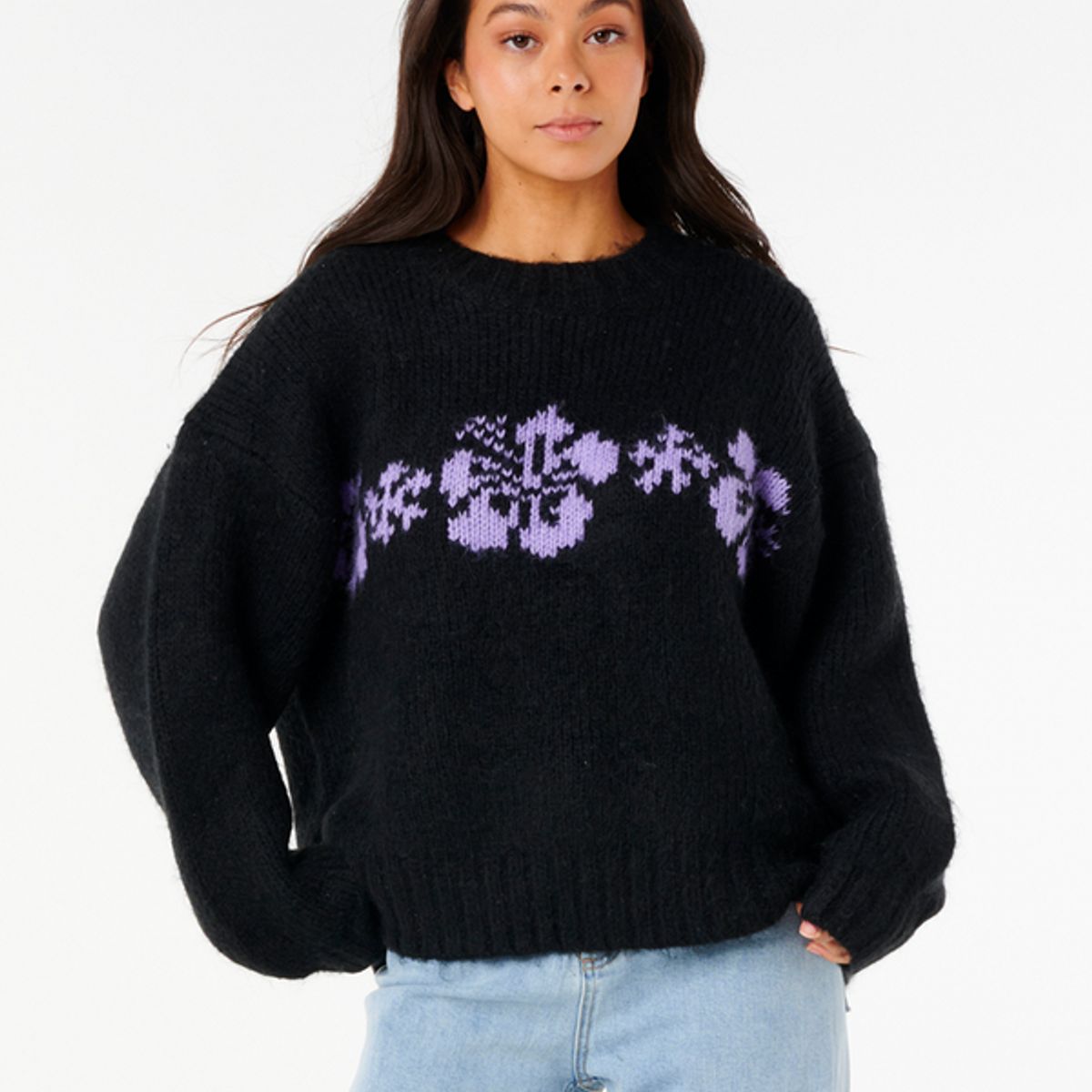 RIP CURL - Chompa CALA NIGHTS HIBISCUS KNIT CREW 6J531