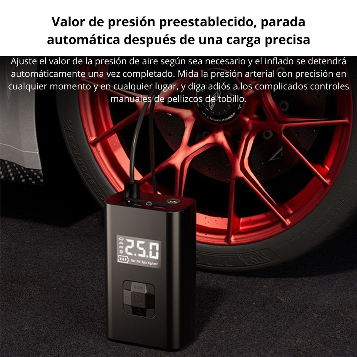 SEISA - Inflador de Llanta SEISA Compresor de Aire y Luz Led AF-C05