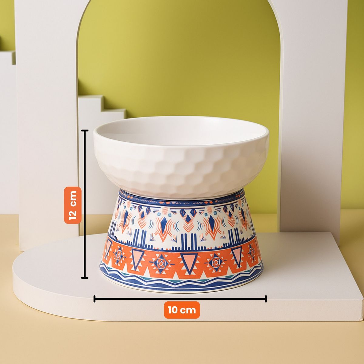 GENERICO - CeramiTribe Bowl Comedero Elevado de Cerámica