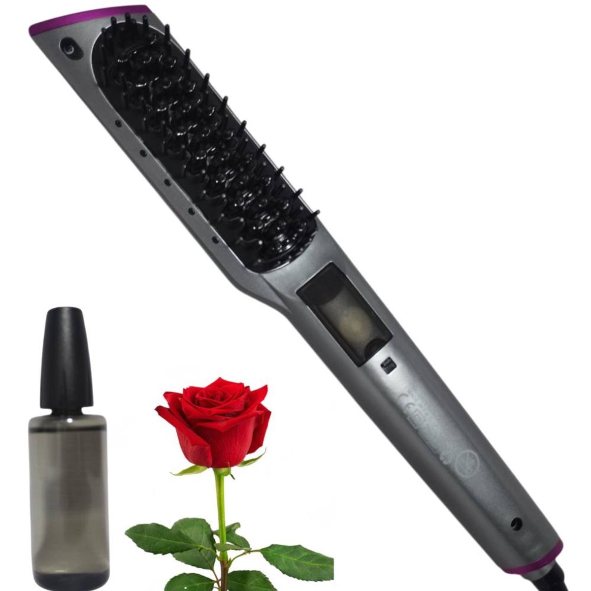 KEMEI - Cepillo alisador KEMEI Profesional Con Dispensador de Aceite