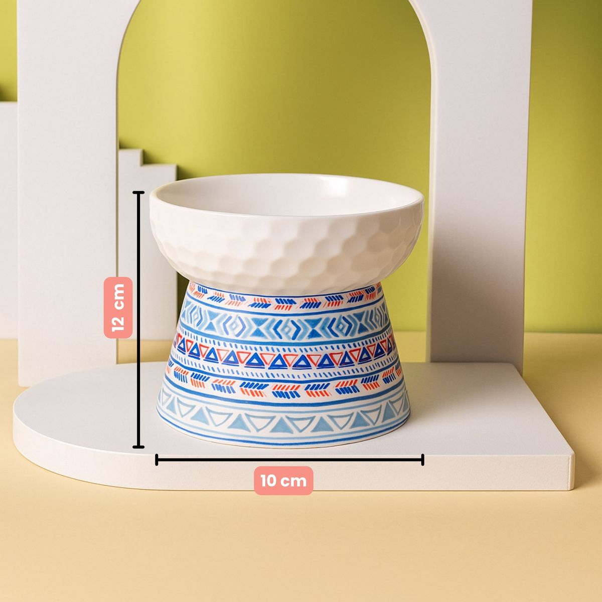 GENERICO - CeramiTribe Bowl Comedero Elevado de Cerámica