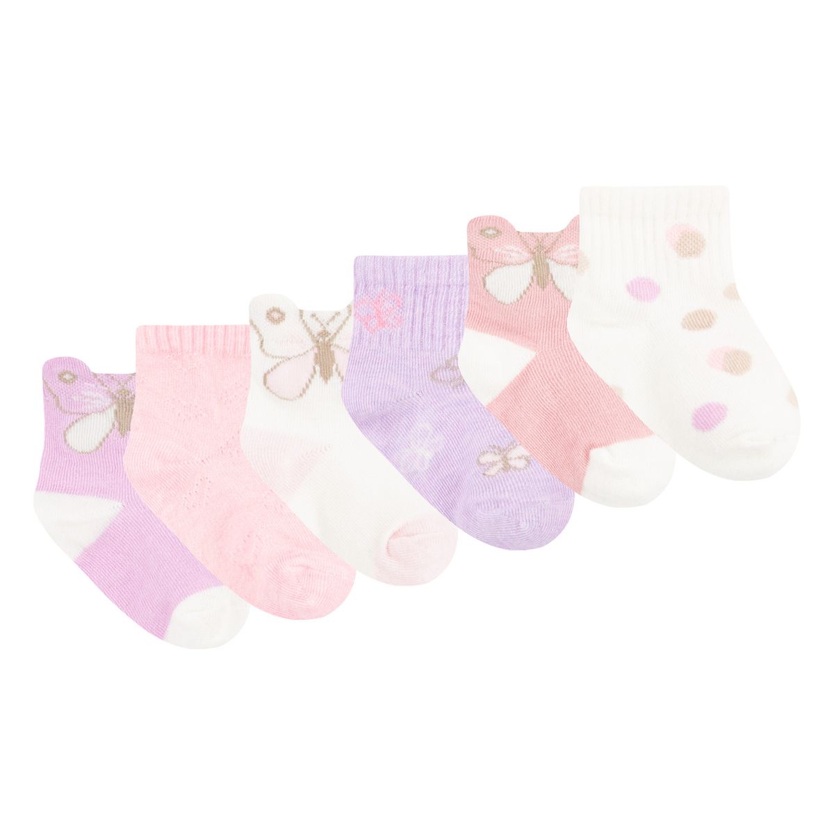 HUGGIES - Medias para Niña Bebé 6Pack Huggies