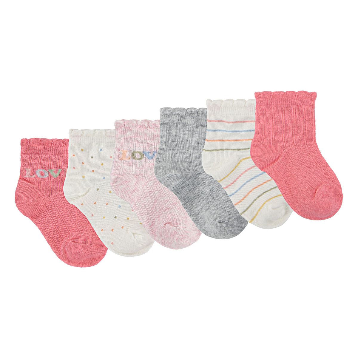 HUGGIES - Medias para Niña Bebé 6Pack Huggies