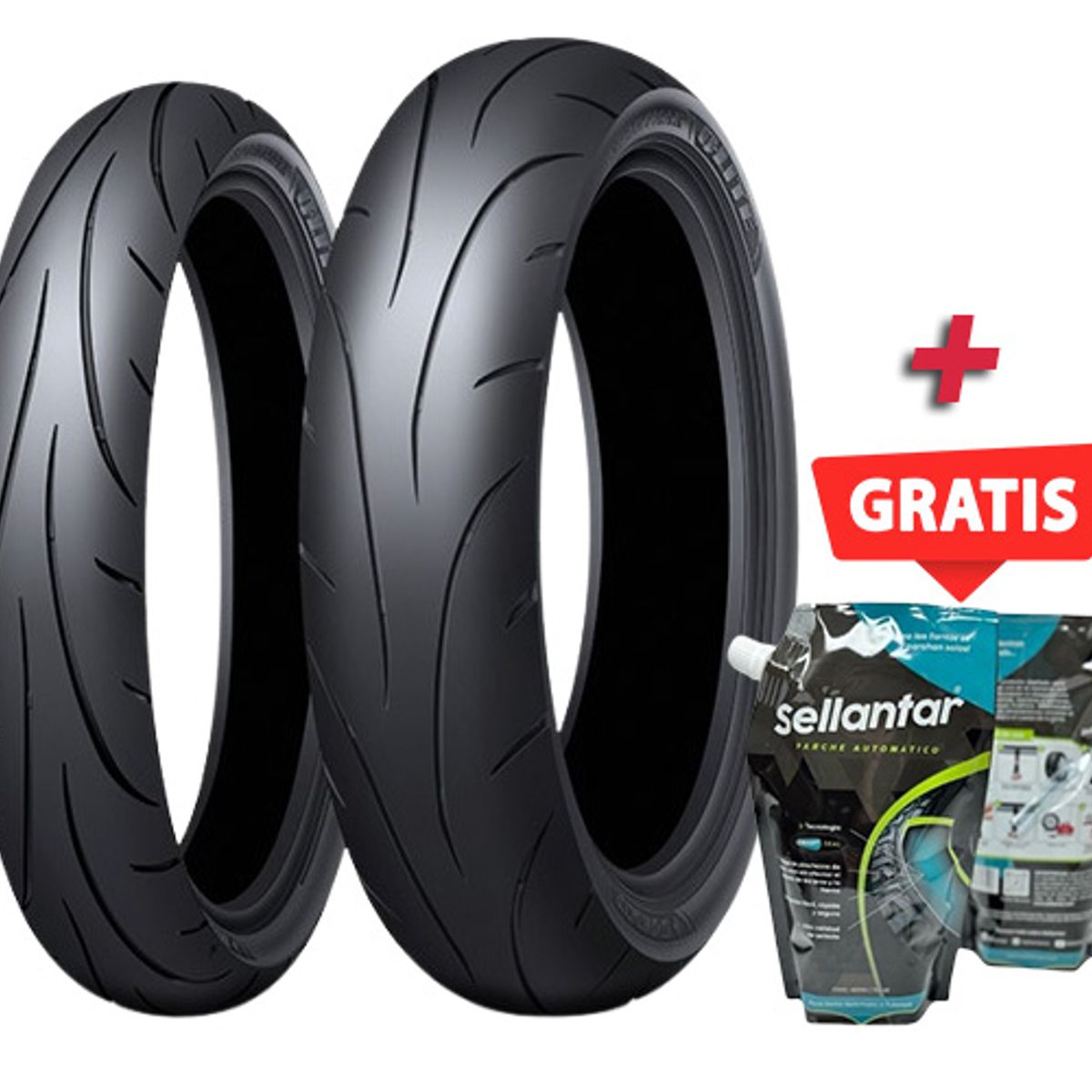 DUNLOP - PAR DE LLANTAS DUNLOP Q-LITE 110-70-17 y 140-70-17