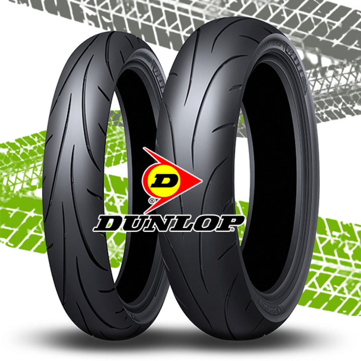 DUNLOP - PAR DE LLANTAS DUNLOP Q-LITE 110-70-17 y 140-70-17