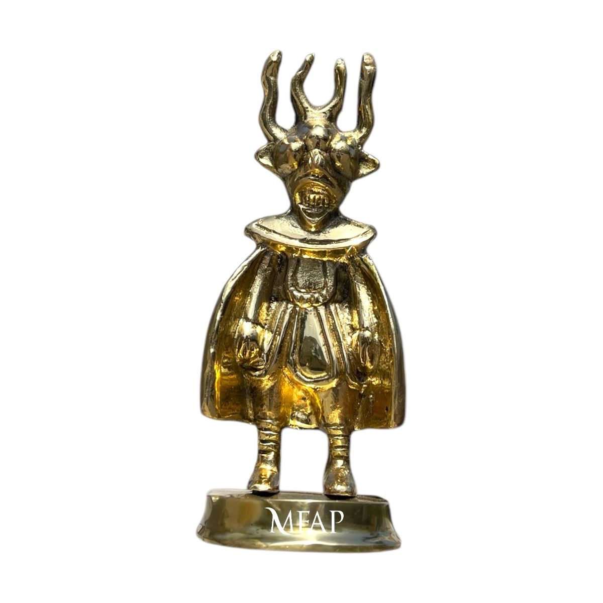 MFAP BRONCERIA Y ANTIGUEDADES - La diablada en bronce fundido 15.5 cm - Esencia festiva del altiplano