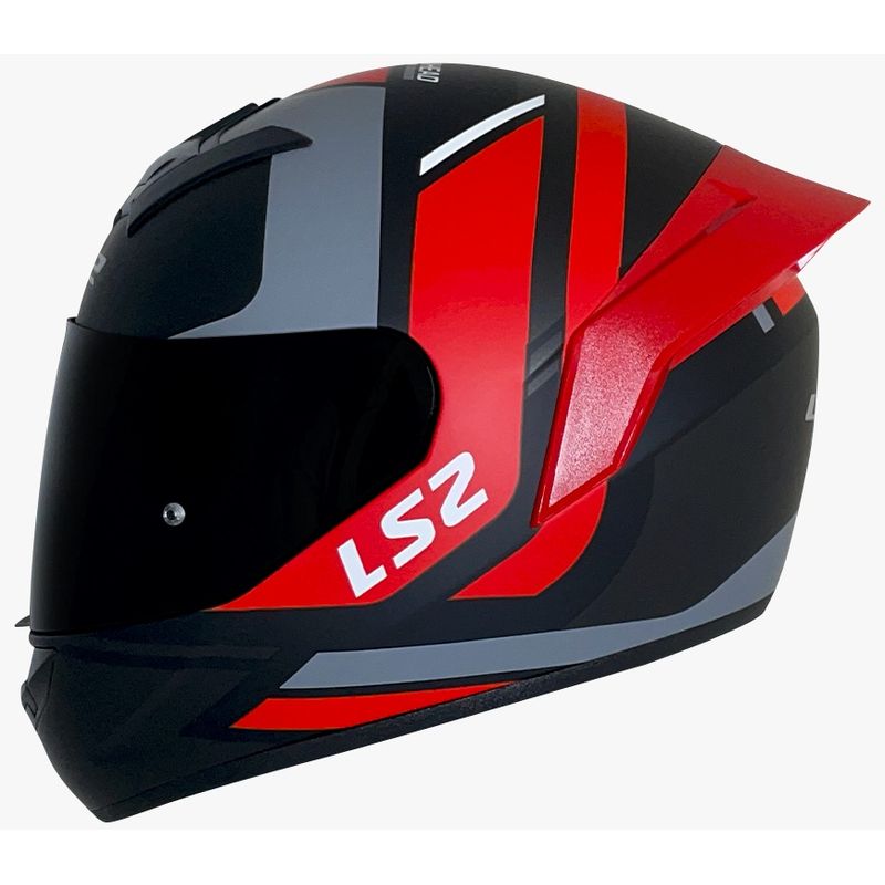 LS2 - CASCO MOTO LS2 NS352 DOWN NEGRO MATE ROJO