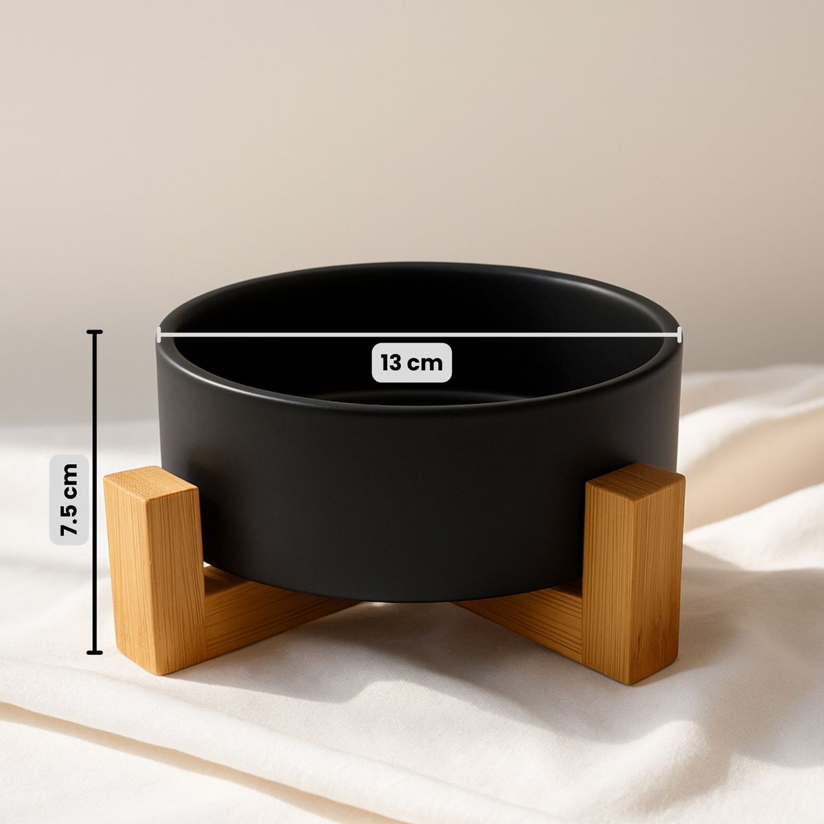 GENERICO - EcoPet Bowl Plato de Cerámica con Base de Madera