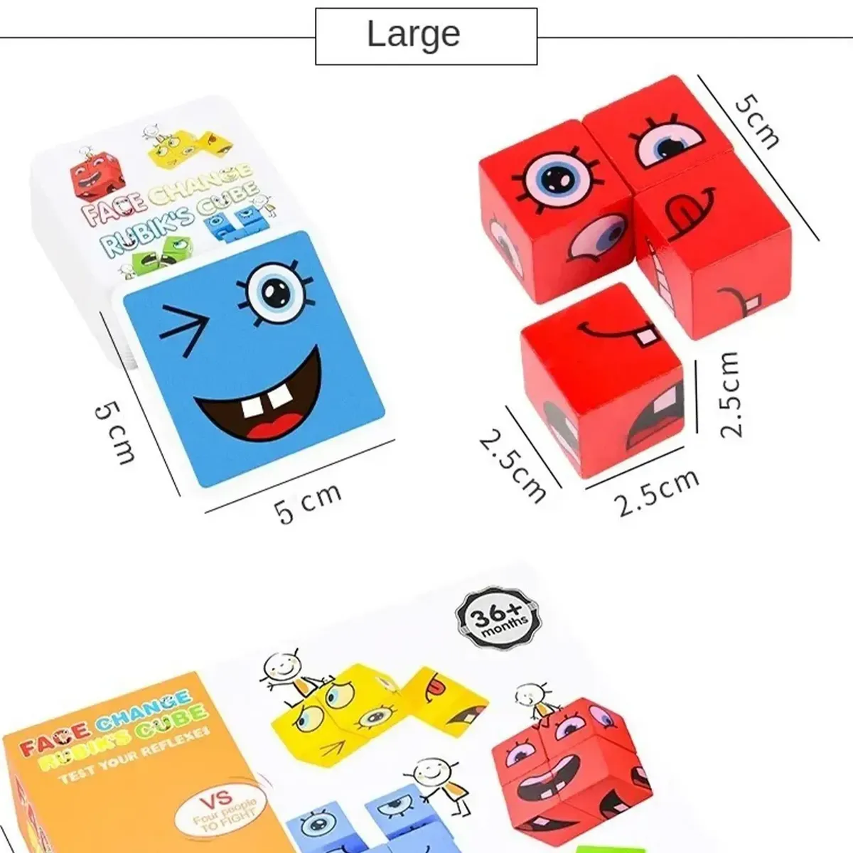 GENERICO - Juego De Mesa Rubik Caras Locas Con Reloj de Arena y Timbre