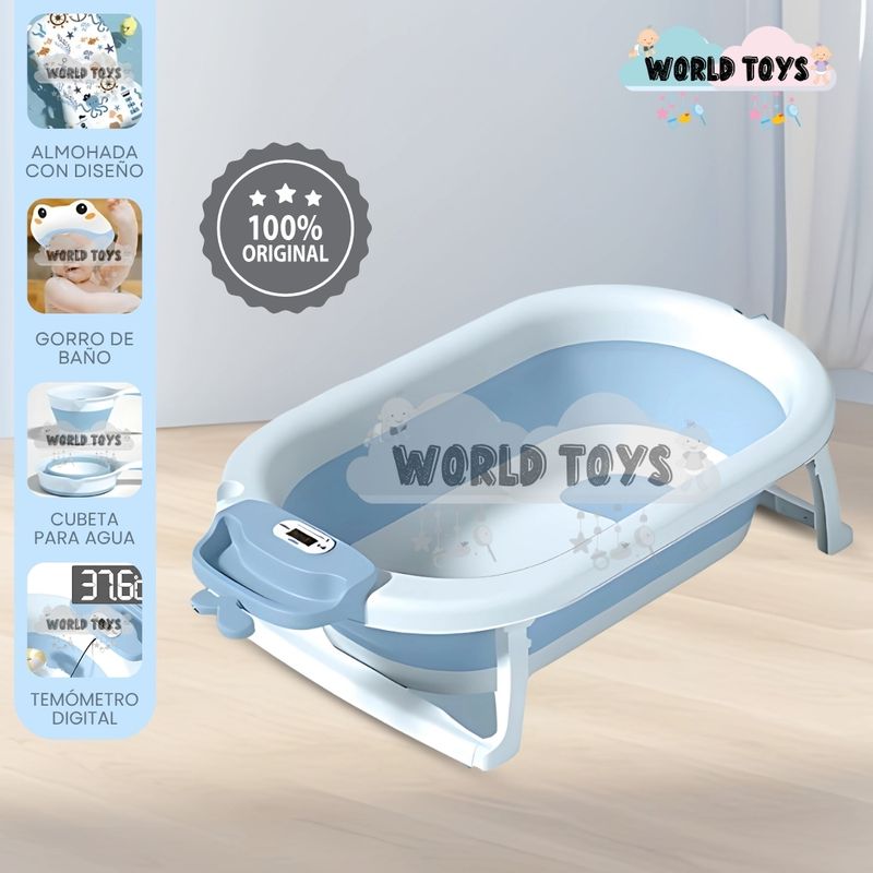 BABY - Bañera Plegable para Bebés «WALY MAUI» Blue