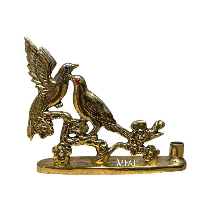 MFAP BRONCERIA Y ANTIGUEDADES - portalapicero - Susurro de aves en bronce 12 cm
