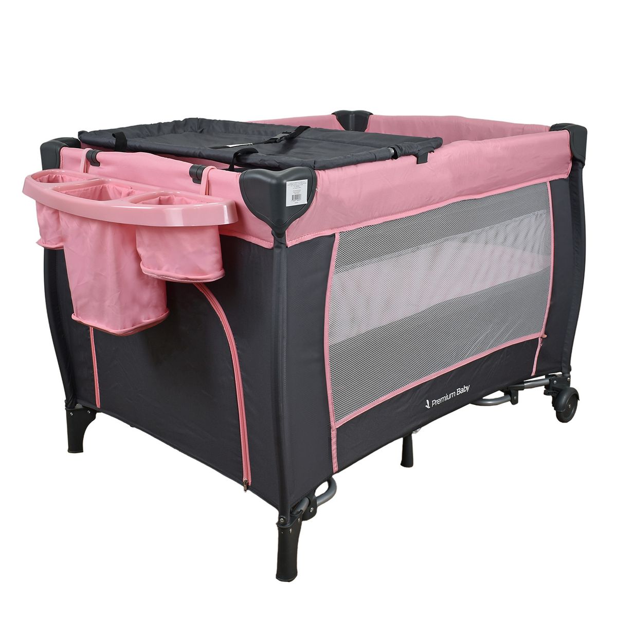 PREMIUM BABY - Corral Cuna Para Bebe Mecedora Premium Baby Napoles Rosa