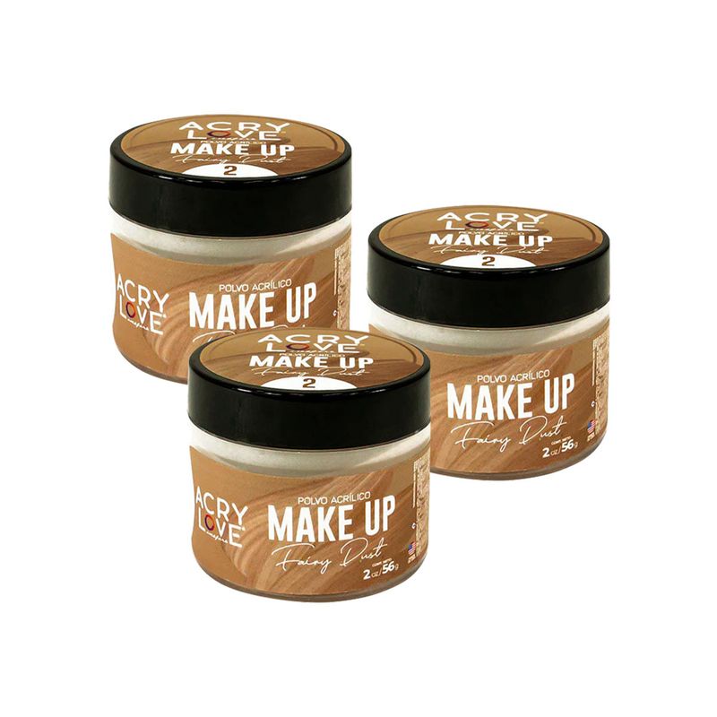 GENERICO - 3 Uni Polvos Acrilicos Acry Love 2 - 56g