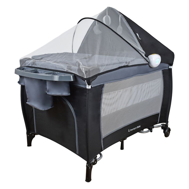PREMIUM BABY - Corral Cuna Para Bebe Mecedora Premium Baby Napoles Negro