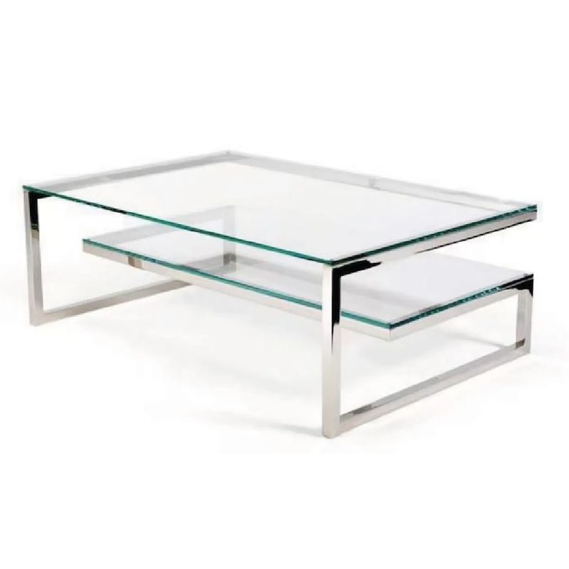 GENERICO - MESA DE CENTRO EN ACERO INOXIDABLE