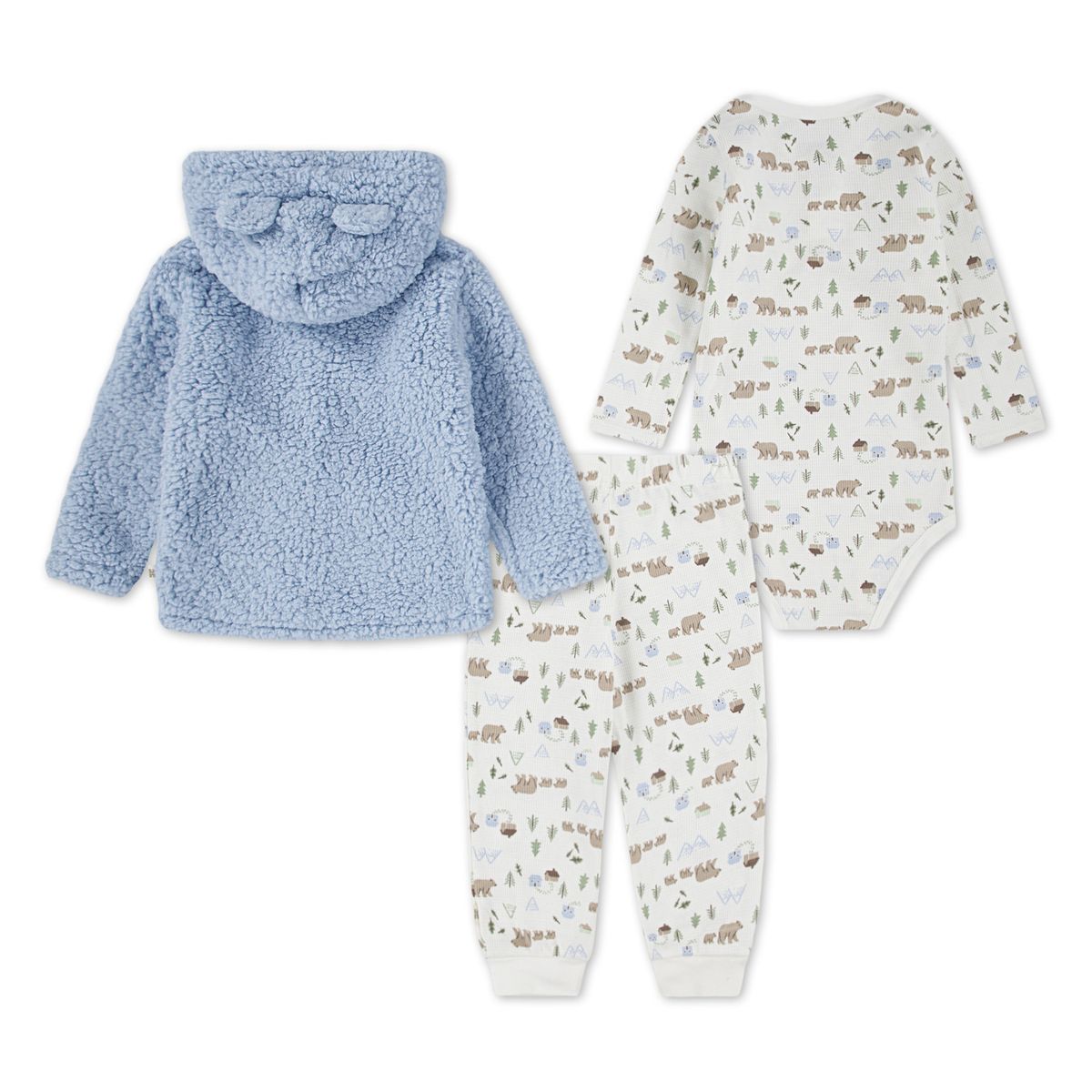 HUGGIES - Conjunto para Niño Bebé Sherpa JKT 3Set Huggies