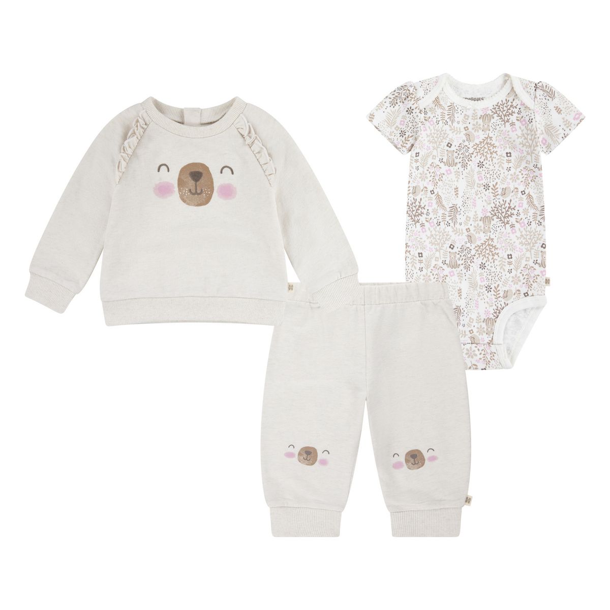 HUGGIES - Conjunto para Niña Bebé Playwear 3Set Huggies