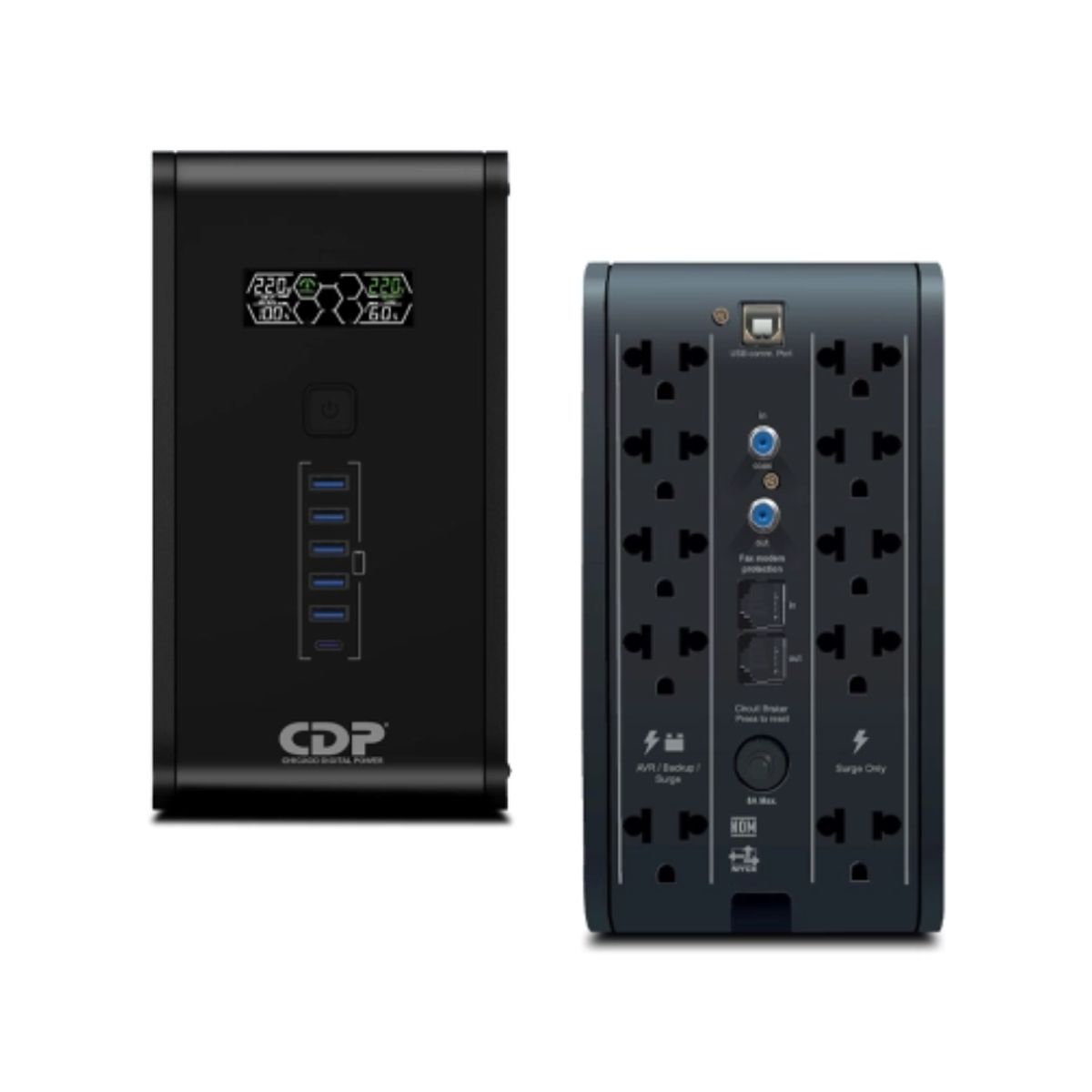 CDP - UPS CDP R-SMART 2010I INTERACTIVO 2000VA 1200W 220V 10 TOMAS NEGRO