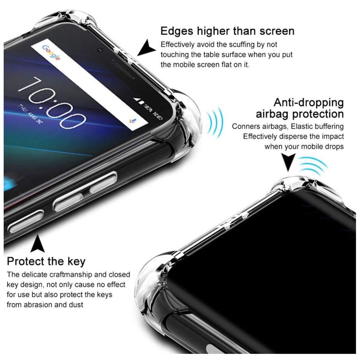 GENERICO - Funda + Mica de Vidrio para Samsung Galaxy M30 Case Transparente