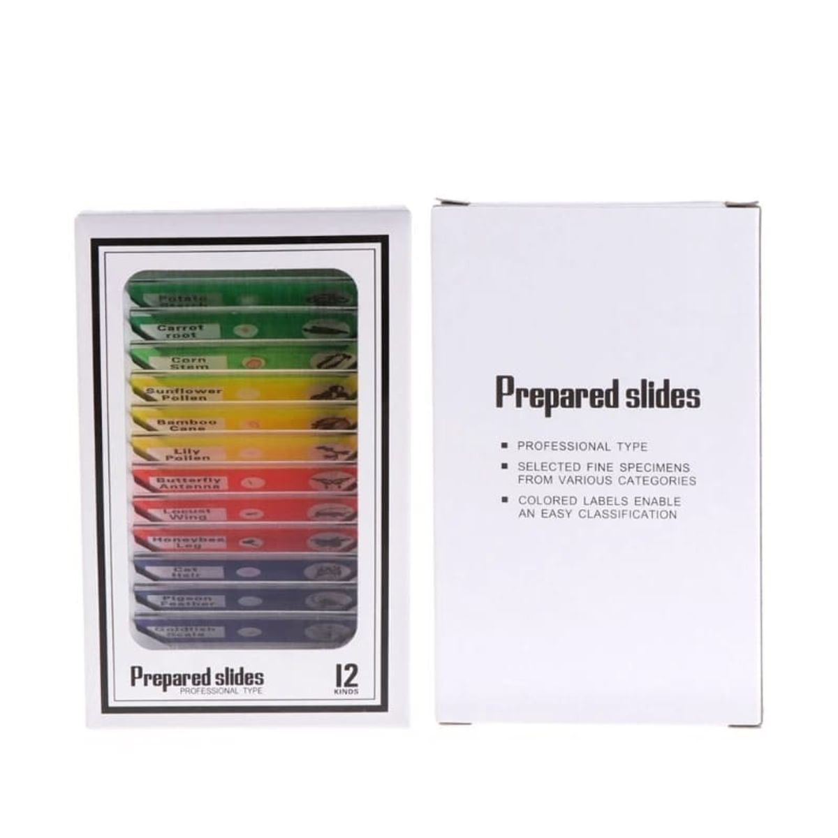 GENERICO - Microscopio Educativo Cientifico Juguete -AZUL + CAJA 12 DE MUESTRAS