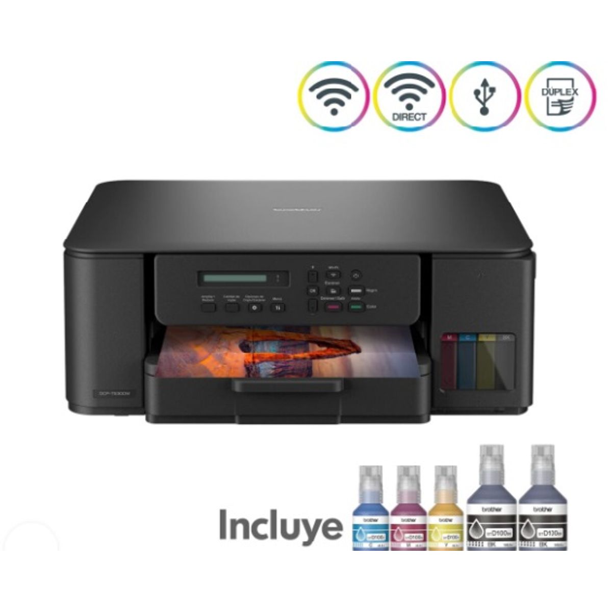 BROTHER - Impresora Brother DCP-T530DW Multifuncional Duplex Wifi