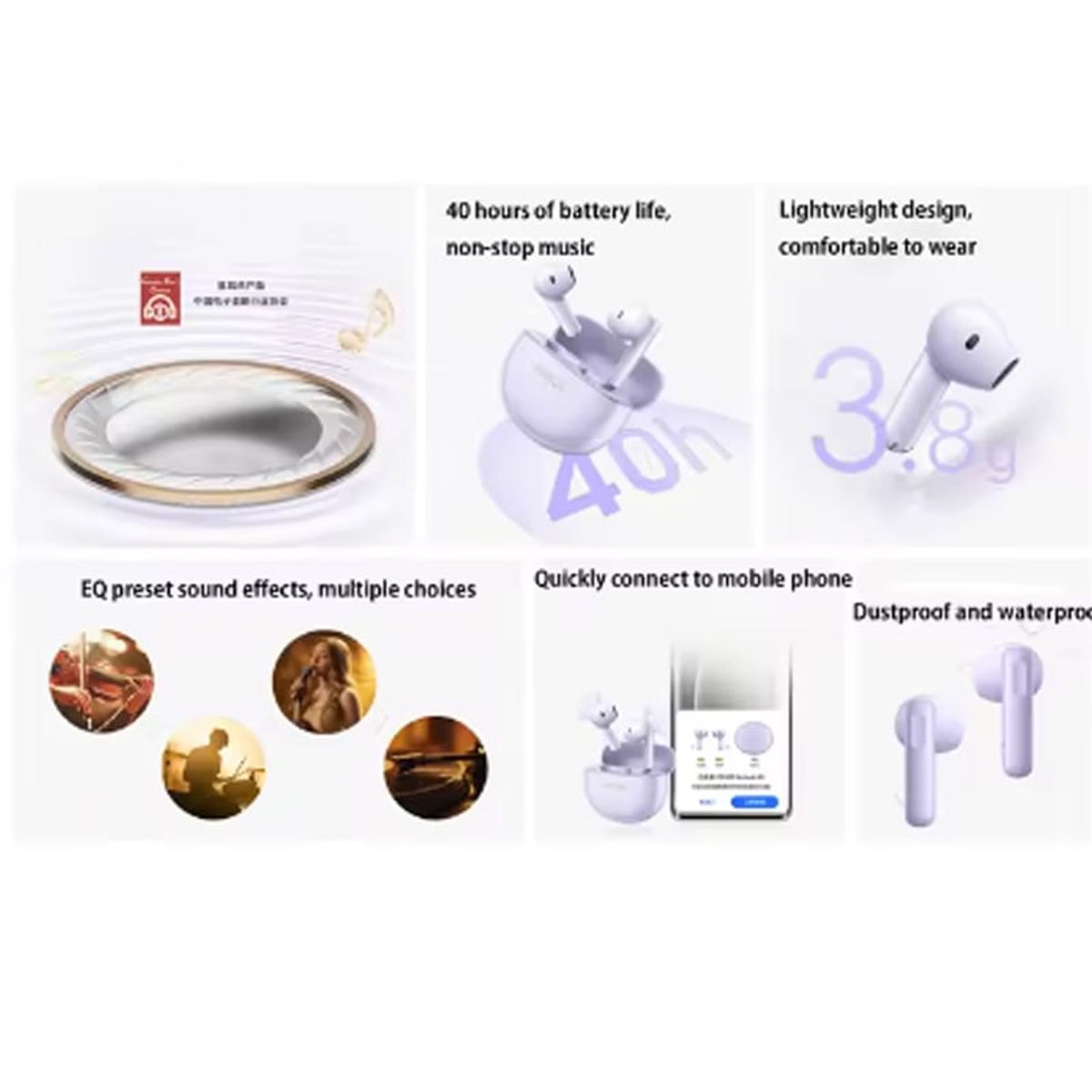 HONOR - Audífonos Honor X8 Morado Bluetooth y S10 P Reloj inteligente