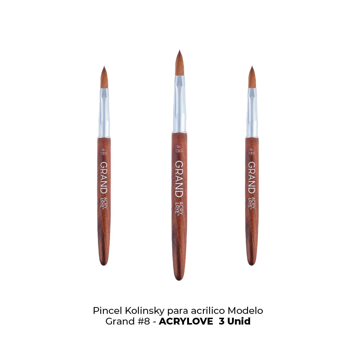 GENERICO - ACRYLOVE PINCEL 8 - 3 UNID