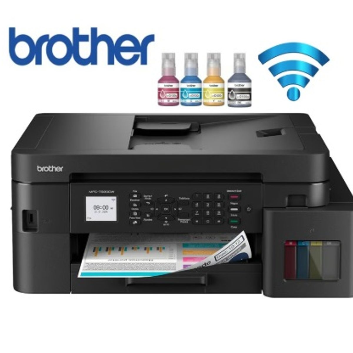 BROTHER - Impresora Brother MFC-T930DW Multifuncional Duplex Wifi Red