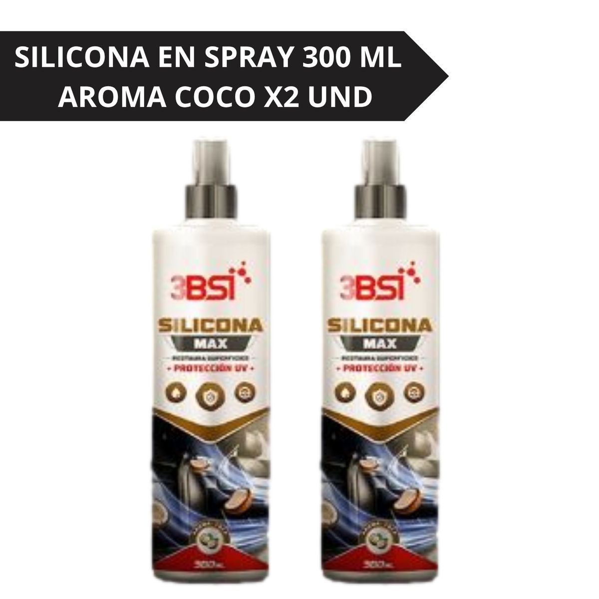 3BSI - SILICONA PROTECTOR UV AROMA COCO 300 ML X2 UND