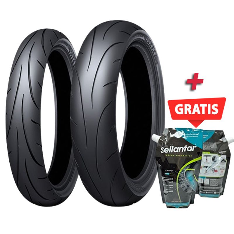 DUNLOP - PAR DE LLANTAS DUNLOP Q-LITE 100-80-17 y 130-70-17