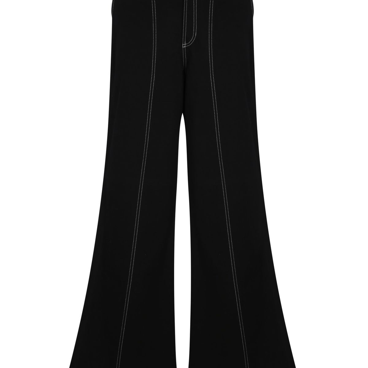 WINK - Black Jeans Palazo Denim con Abertura