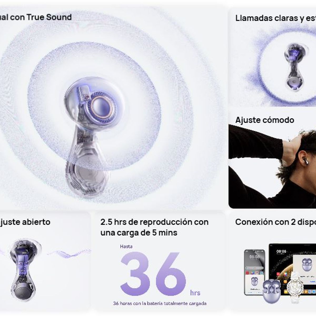 HUAWEI - Audífonos Inalámbricos HUAWEI FreeBuds 6 Negro - Dual Driver - Anc - Ip54