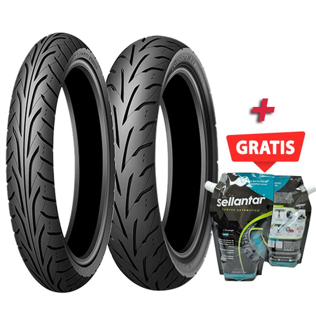 DUNLOP - PAR DE LLANTAS DUNLOP ARROWMAX GT601 110-70-17 y 140-70-17