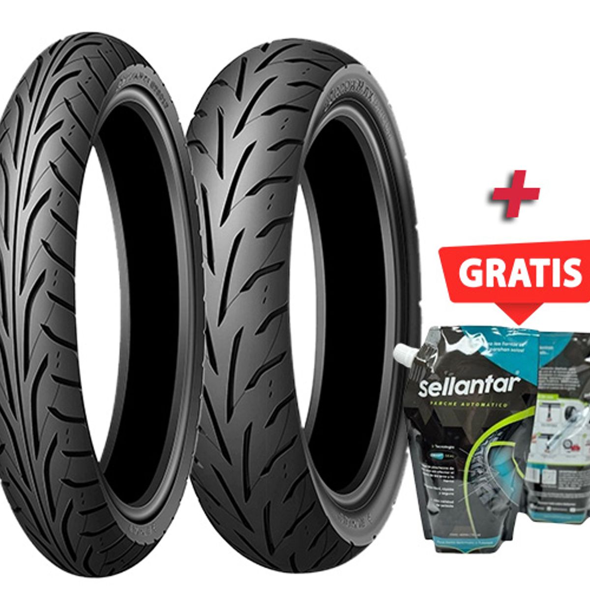 DUNLOP - PAR DE LLANTAS DUNLOP ARROWMAX GT601 100-80-17 y 130-70-17