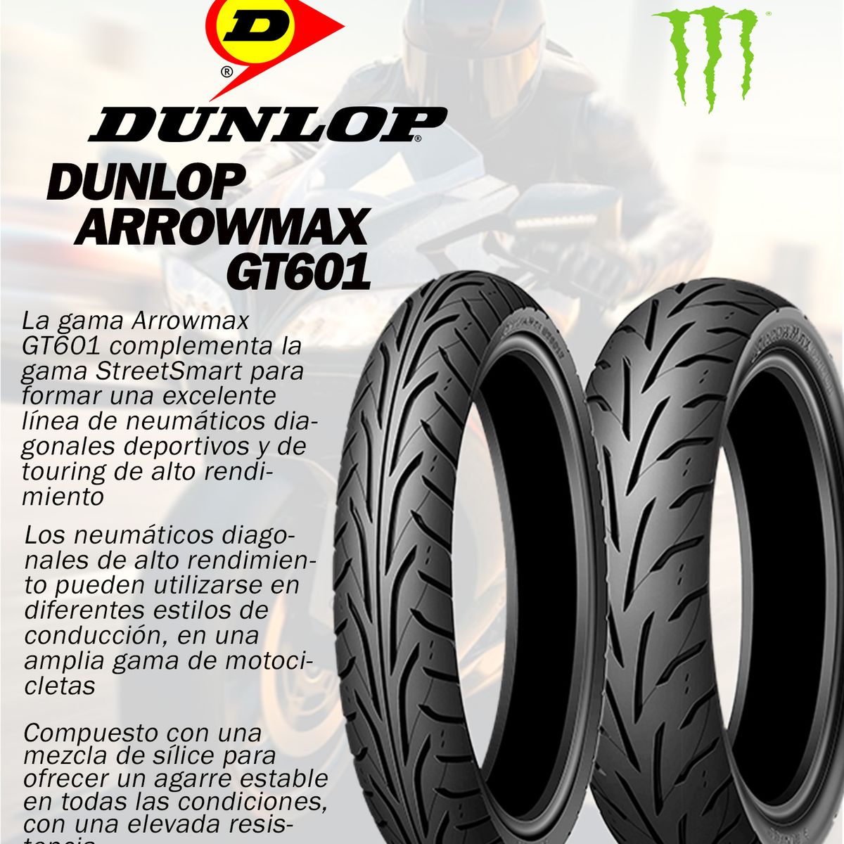 DUNLOP - PAR DE LLANTAS DUNLOP ARROWMAX GT601 110-70-17 y 150-70-17