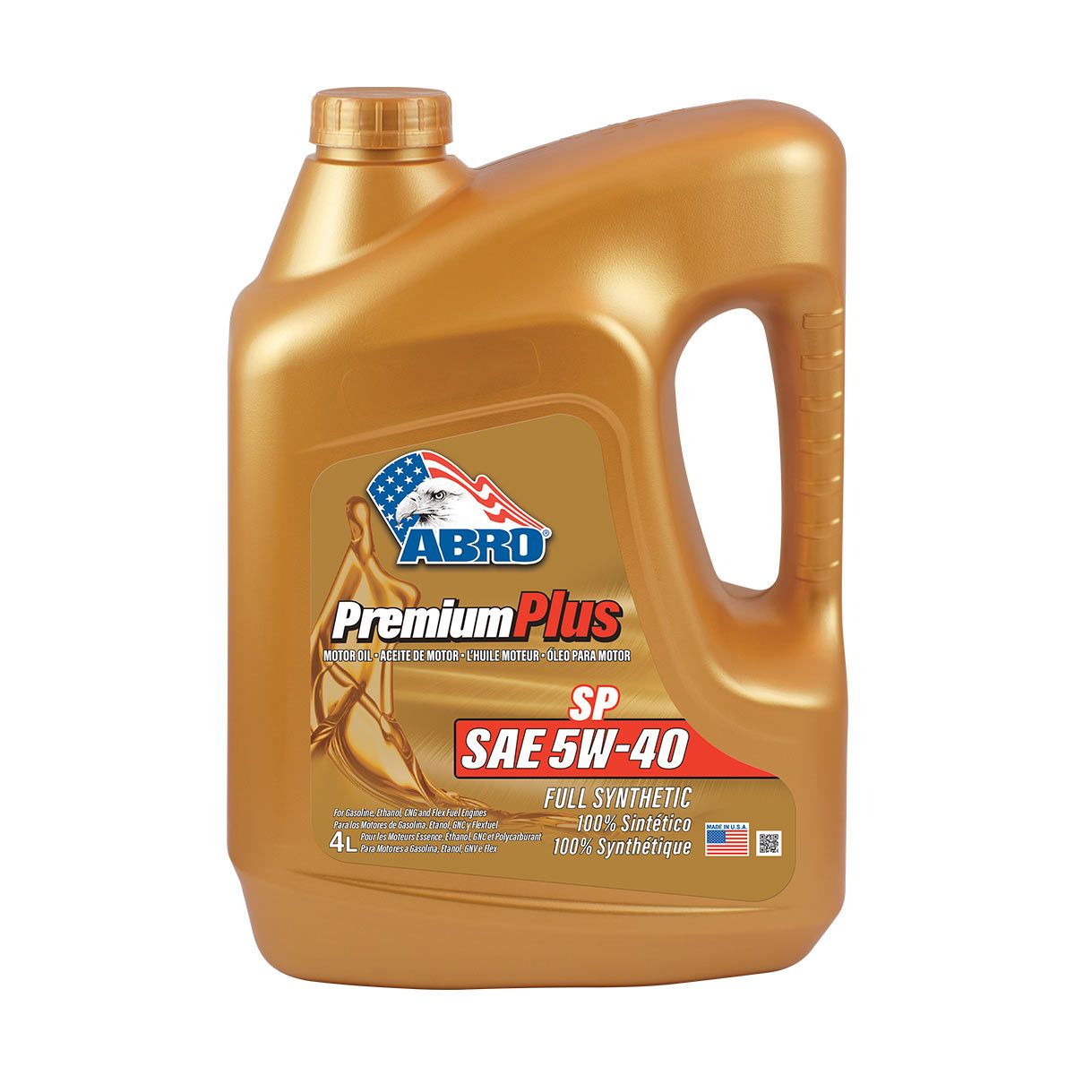 ABRO - Aceite Lubricante para Motor Full Sintético 5W40 SP 4L
