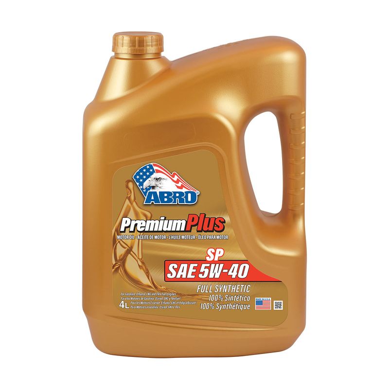 ABRO - Aceite Lubricante para Motor Full Sintético 5W40 SP 4L