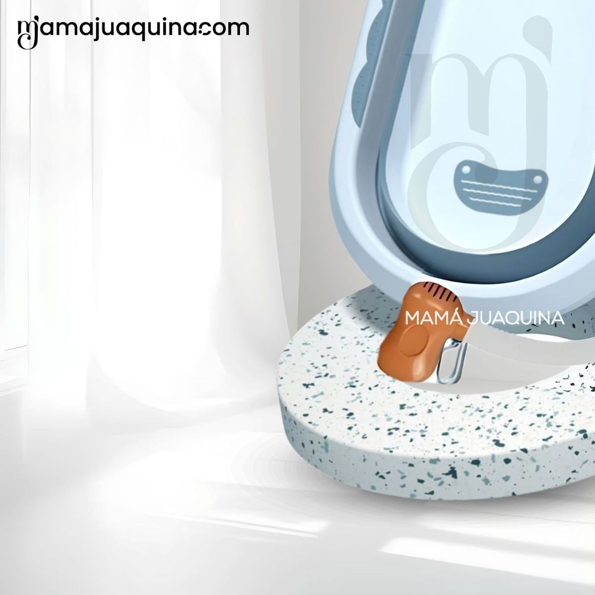 BABY - Bañera Plegable con Rack Multiuso «SPLASH» Blue